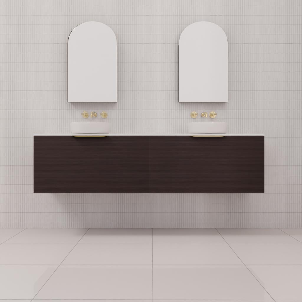 Zoe - 1800mm Espresso Oak Wall Hung Vanity