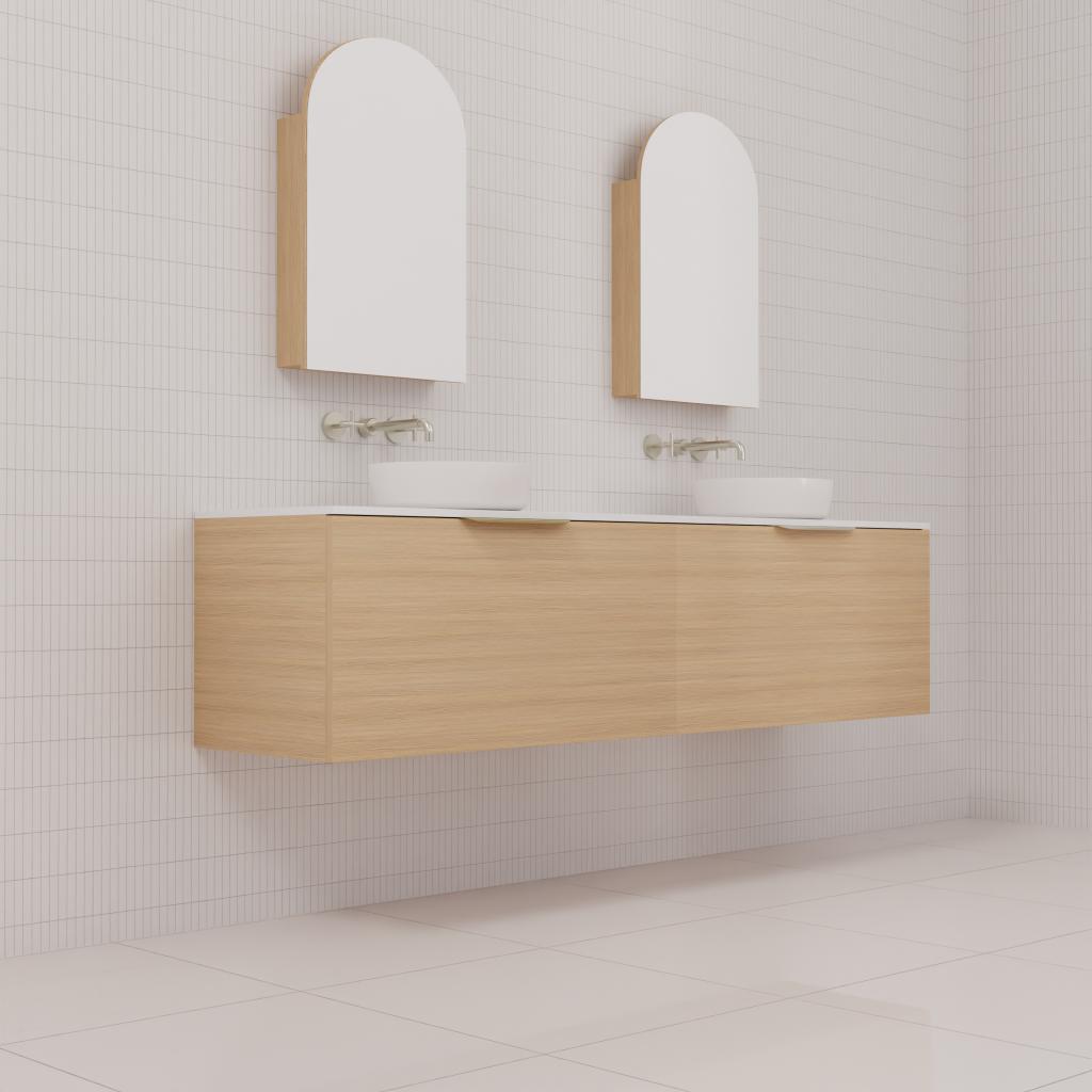 Zoe - 1800mm Nordic Oak Wall Hung Vanity