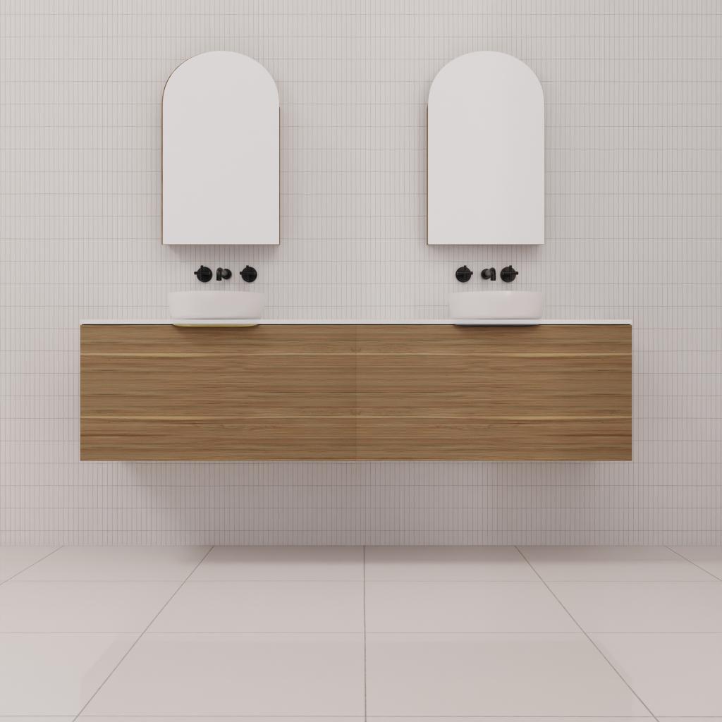 Zoe - 1800mm Tuscan Oak Wall Hung Vanity