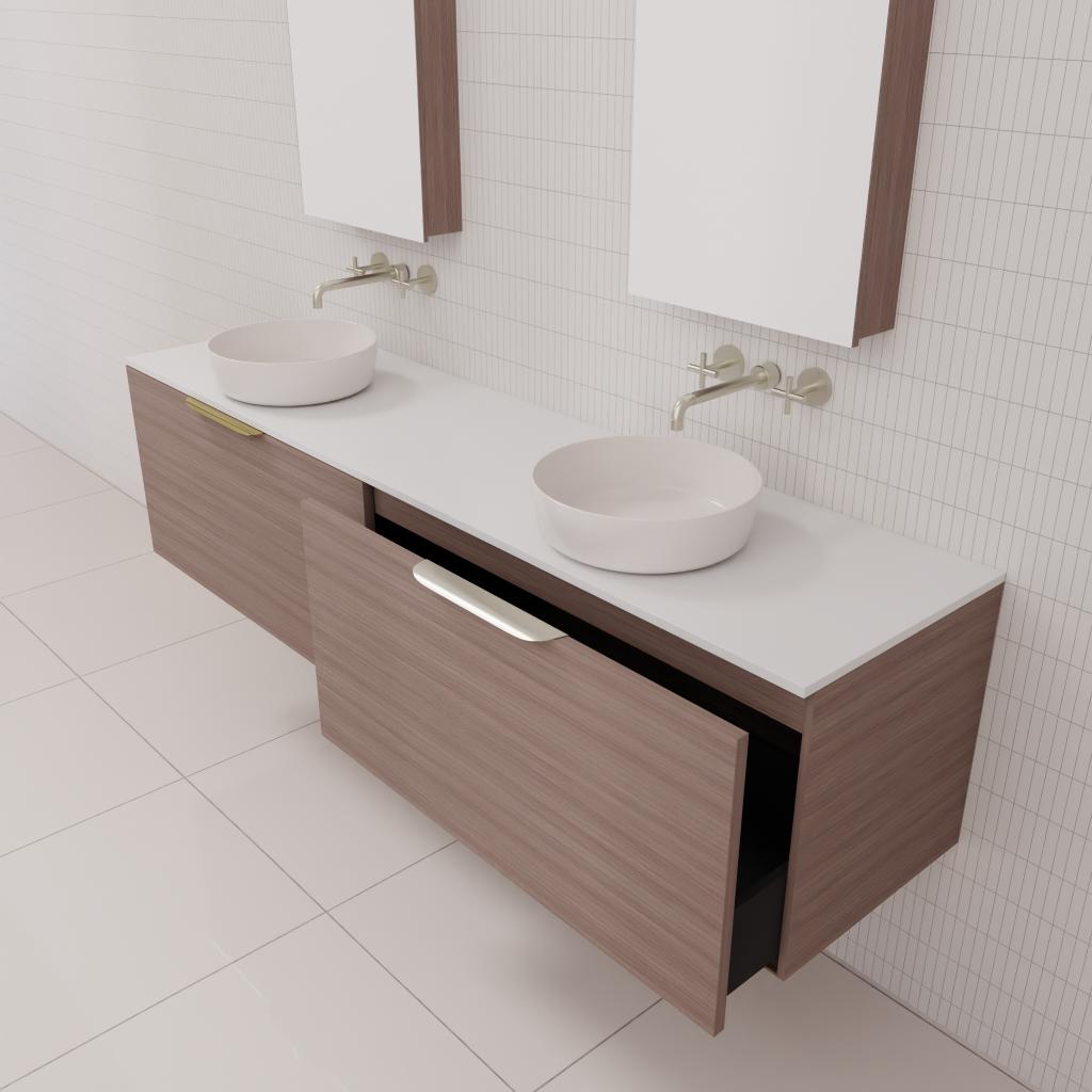 Zoe - 1800mm Urban Oak Wall Hung Vanity