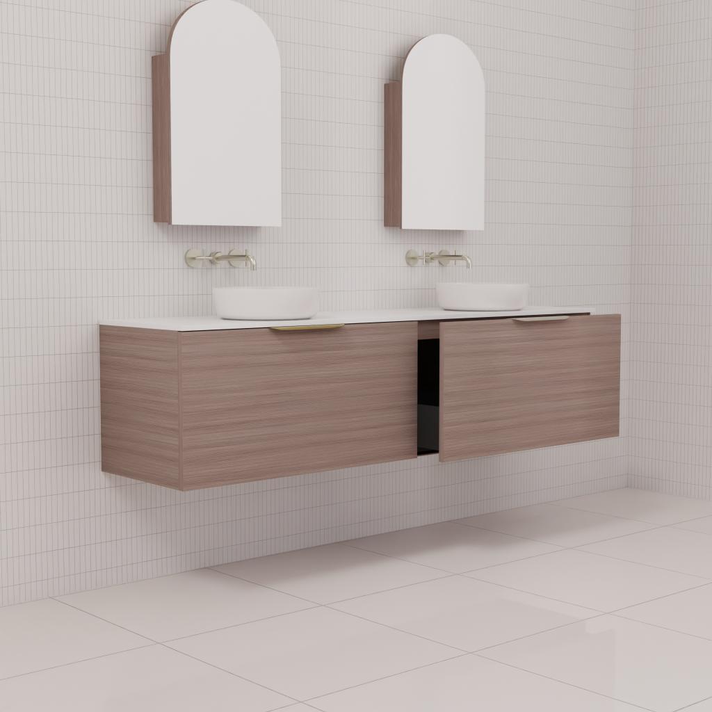 Zoe - 1800mm Urban Oak Wall Hung Vanity