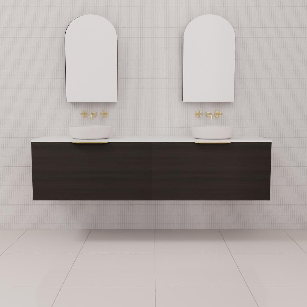 Zoe - 1800mm Smoked Onyx Wall Hung Vanity