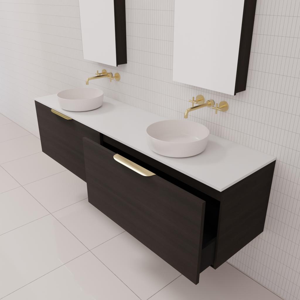 Zoe - 1800mm Smoked Onyx Wall Hung Vanity