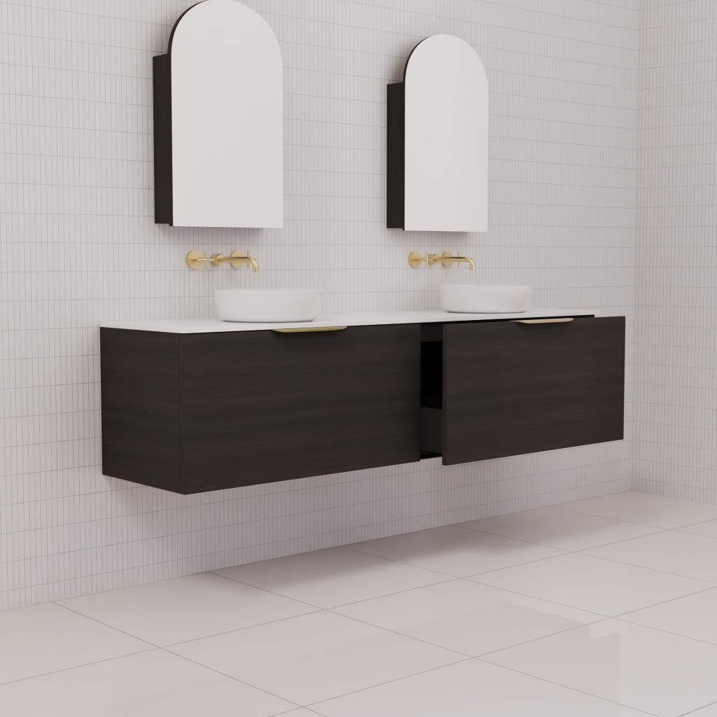 Zoe - 1800mm Smoked Onyx Wall Hung Vanity
