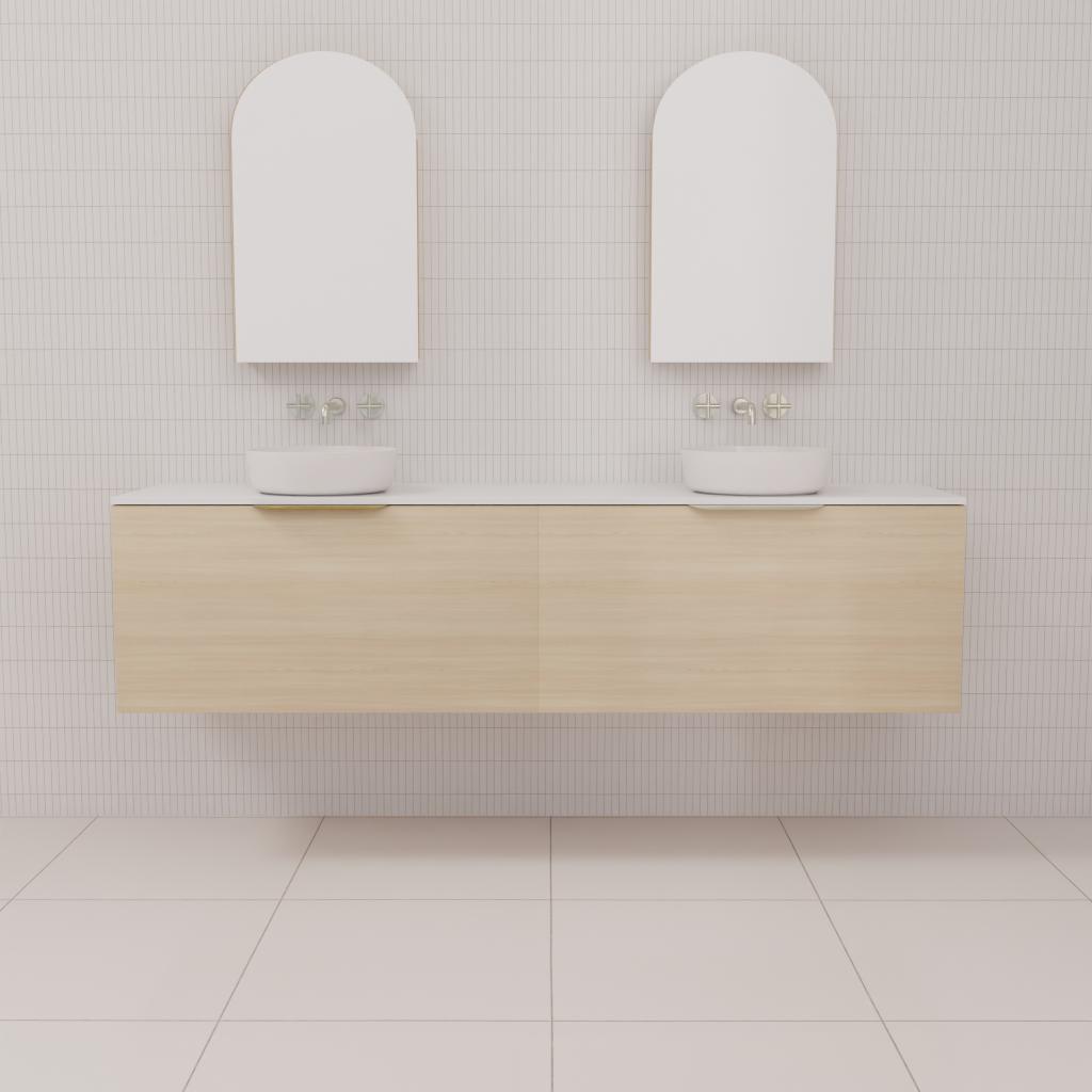 Zoe - 1800mm Vero Oak Wall Hung Vanity
