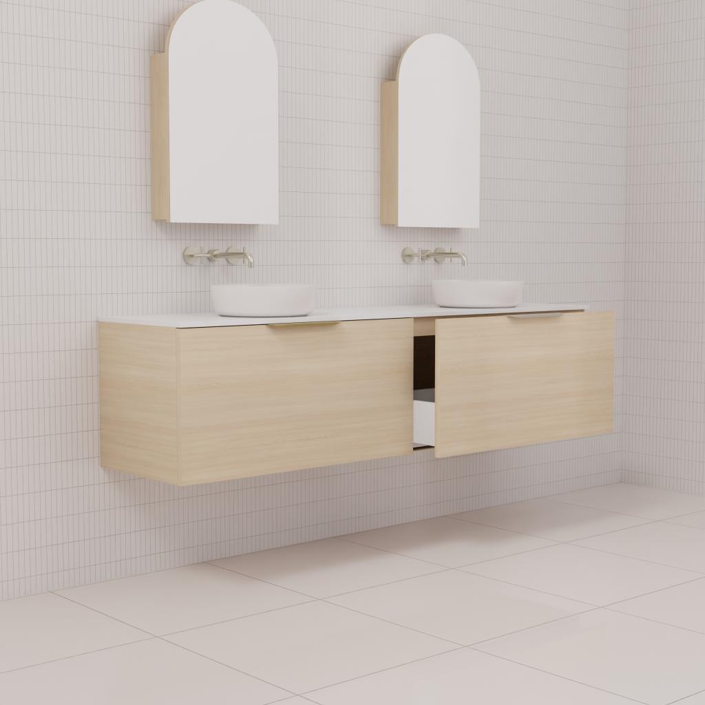 Zoe - 1800mm Vero Oak Wall Hung Vanity