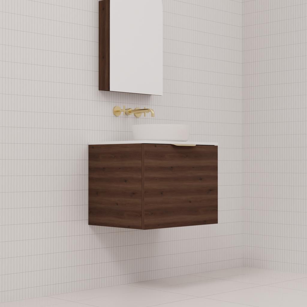 Zoe - 600mm Chestnut Wall Hung Vanity