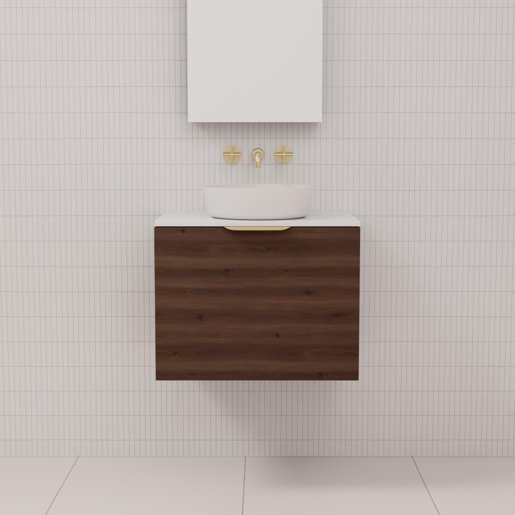 Zoe - 600mm Chestnut Wall Hung Vanity