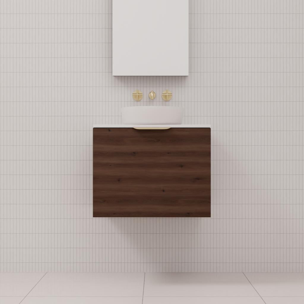 Zoe - 600mm Chestnut Wall Hung Vanity