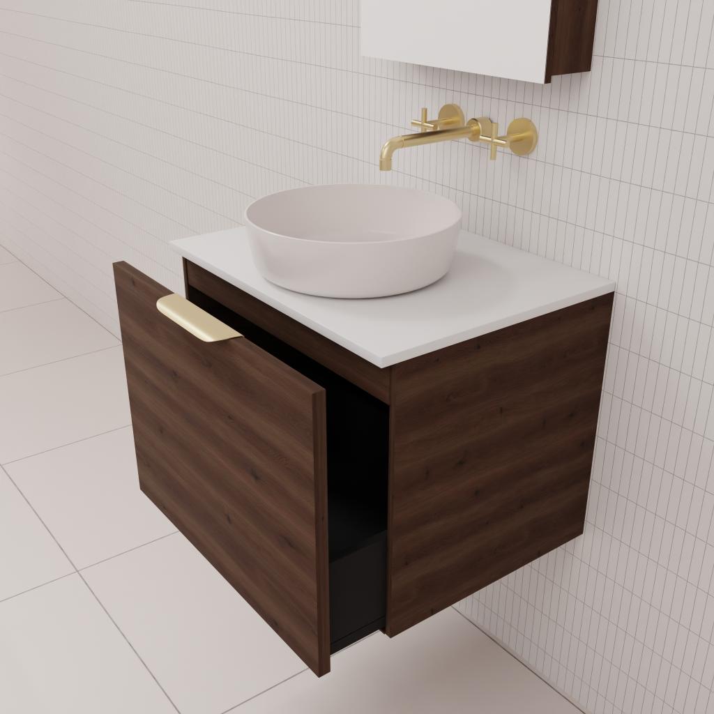 Zoe - 600mm Chestnut Wall Hung Vanity