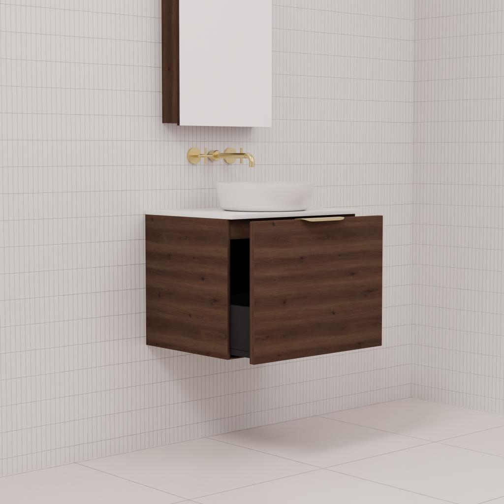 Zoe - 600mm Chestnut Wall Hung Vanity
