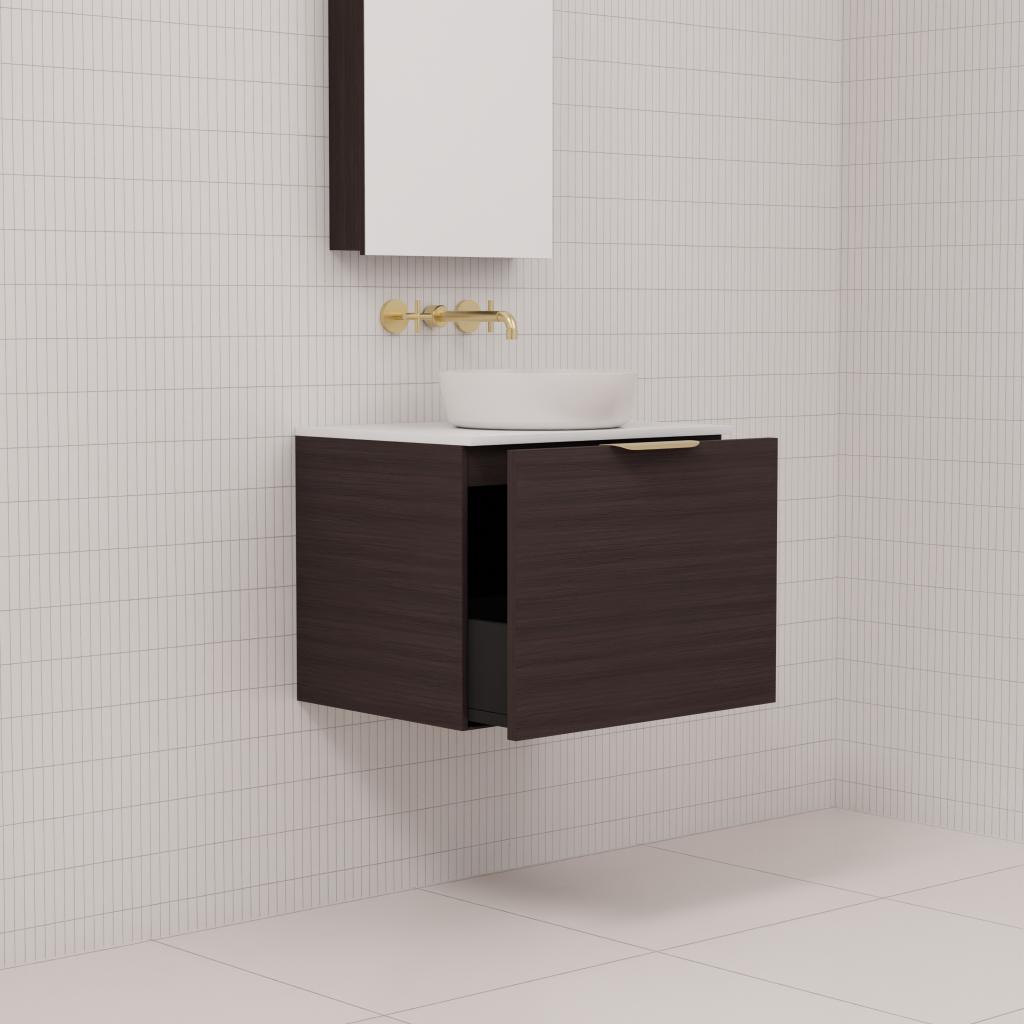 Zoe - 600mm Espresso Oak Wall Hung Vanity