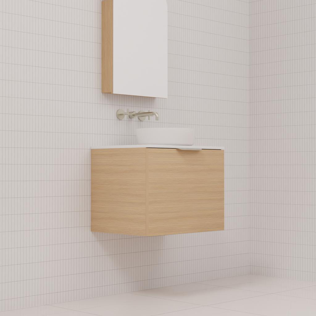 Zoe - 600mm Nordic Oak Wall Hung Vanity