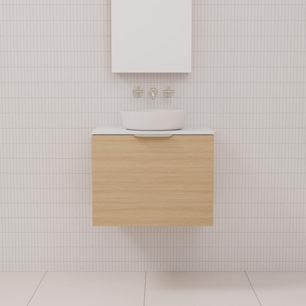 Zoe - 600mm Nordic Oak Wall Hung Vanity