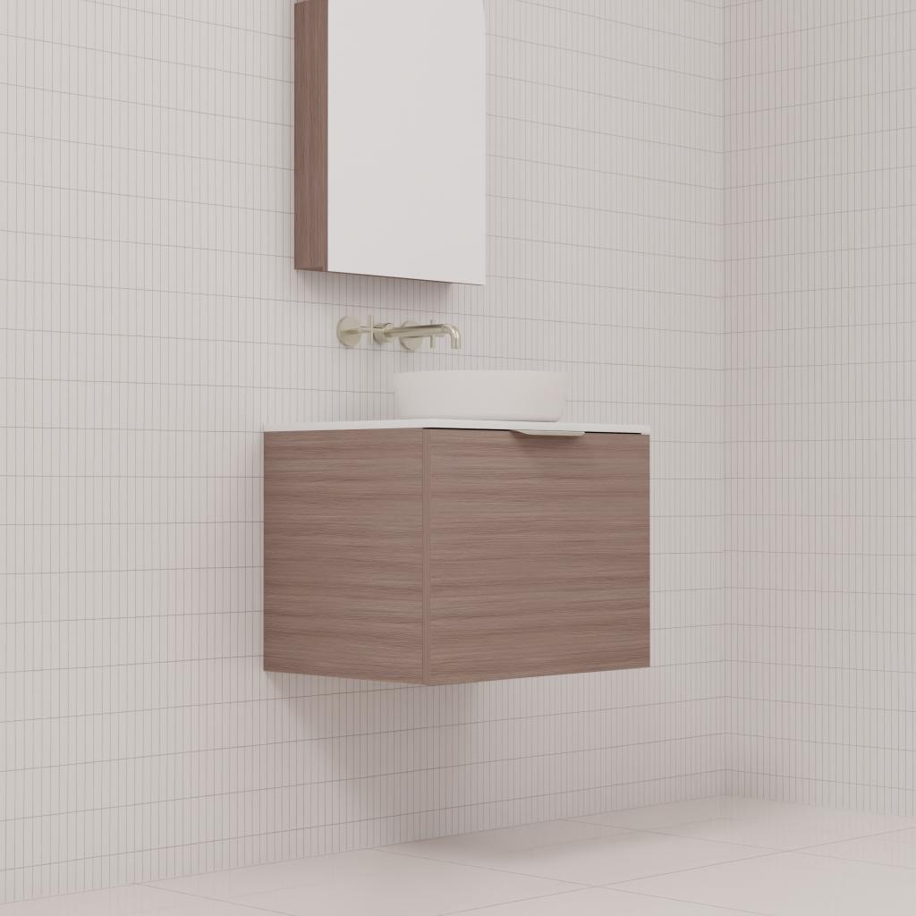 Zoe - 600mm Urban Oak Wall Hung Vanity