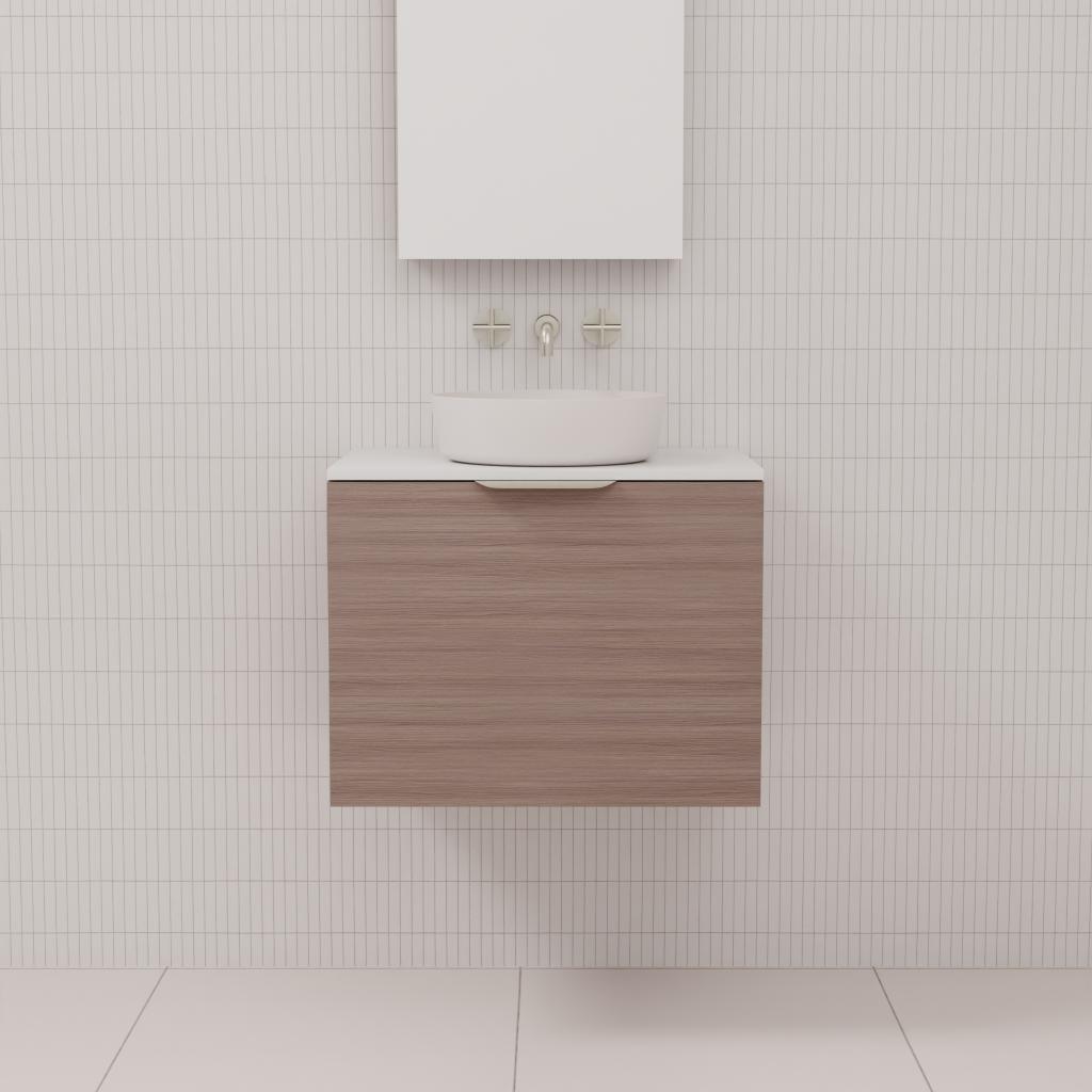 Zoe - 600mm Urban Oak Wall Hung Vanity