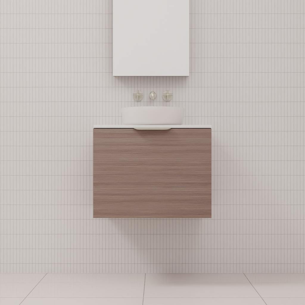 Zoe - 600mm Urban Oak Wall Hung Vanity