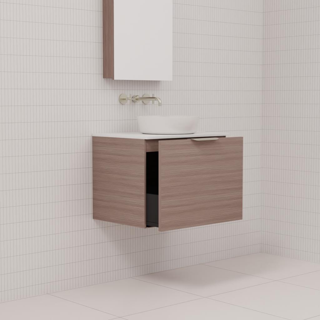 Zoe - 600mm Urban Oak Wall Hung Vanity