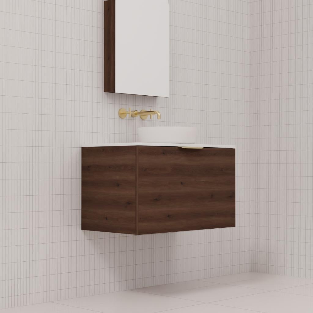 Zoe - 750mm Chestnut Wall Hung Vanity