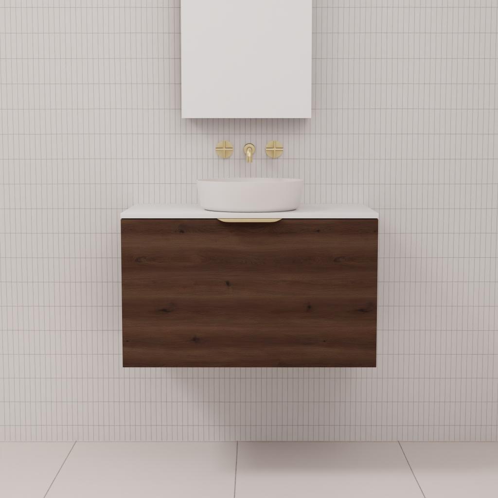Zoe - 750mm Chestnut Wall Hung Vanity