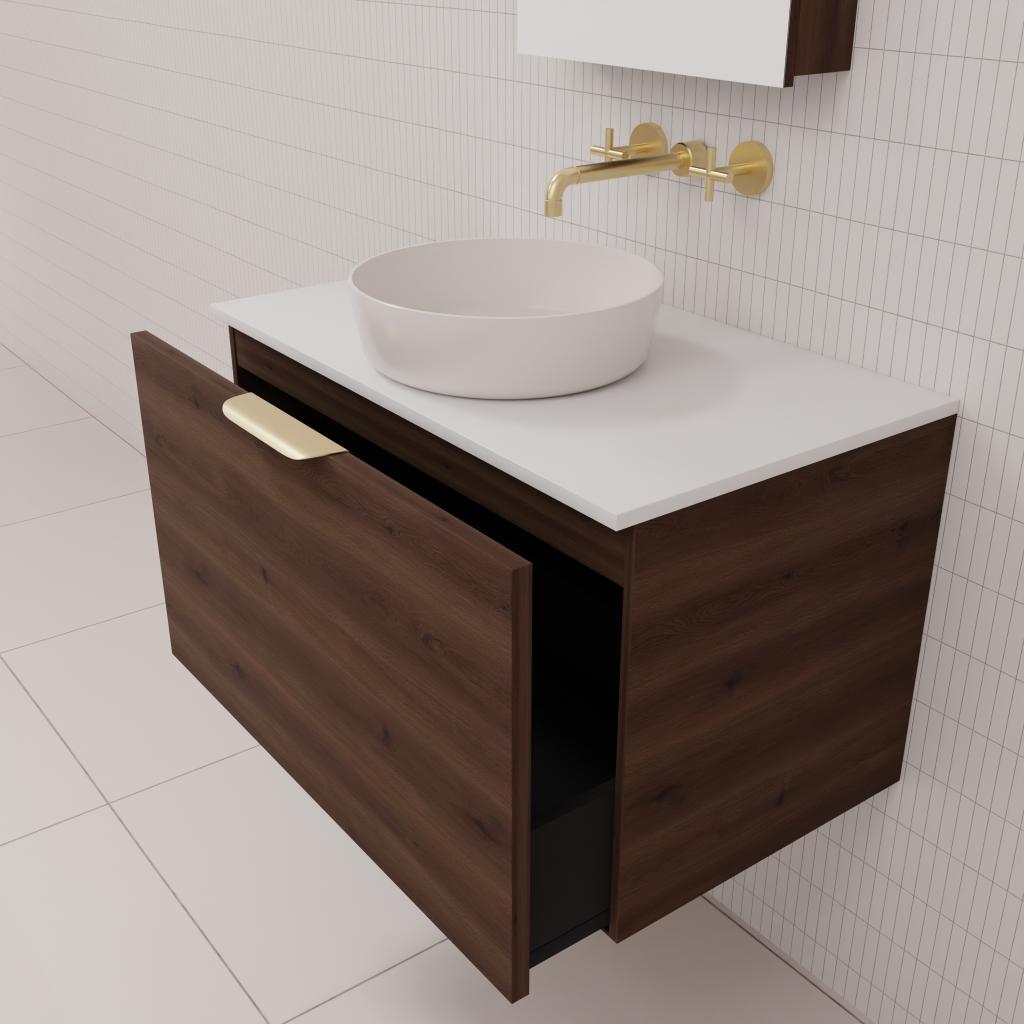 Zoe - 750mm Chestnut Wall Hung Vanity