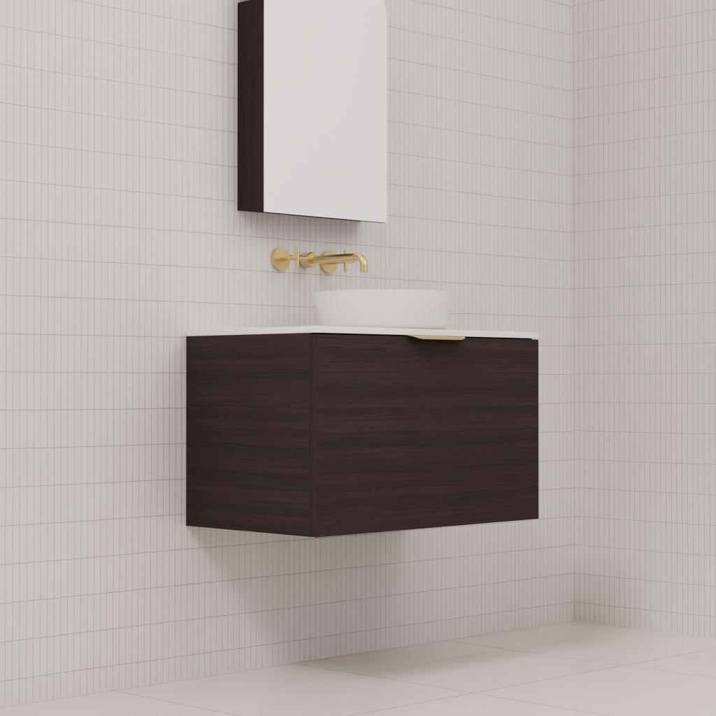 Zoe - 750mm Espresso Oak Wall Hung Vanity