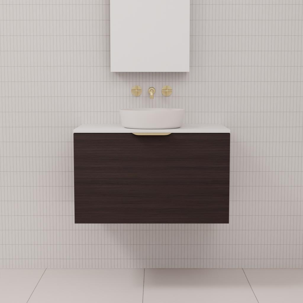 Zoe - 750mm Espresso Oak Wall Hung Vanity