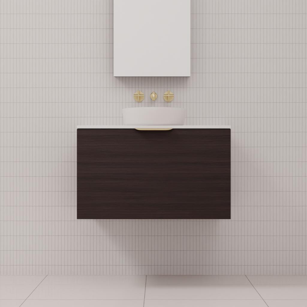 Zoe - 750mm Espresso Oak Wall Hung Vanity