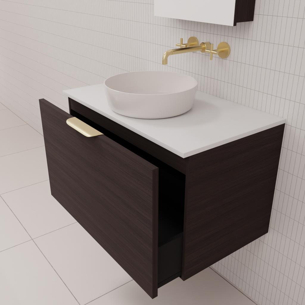 Zoe - 750mm Espresso Oak Wall Hung Vanity