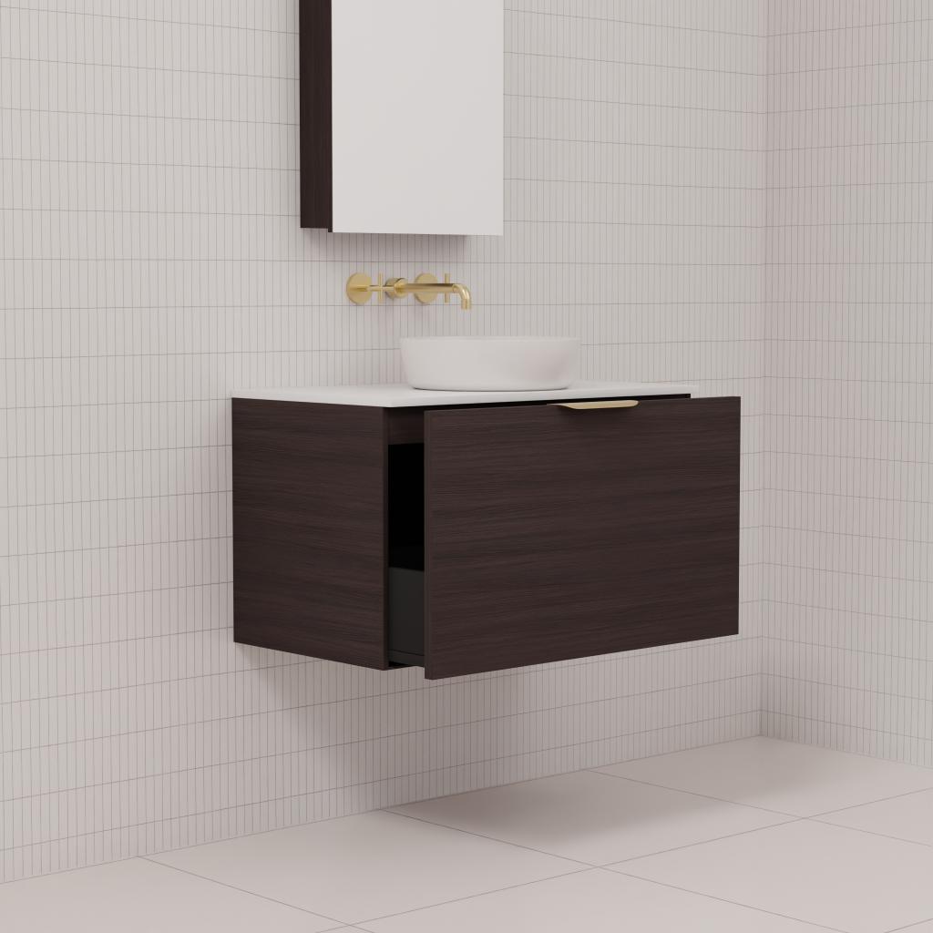 Zoe - 750mm Espresso Oak Wall Hung Vanity