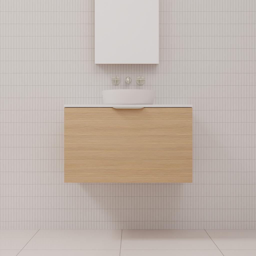 Zoe - 750mm Nordic Oak Wall Hung Vanity
