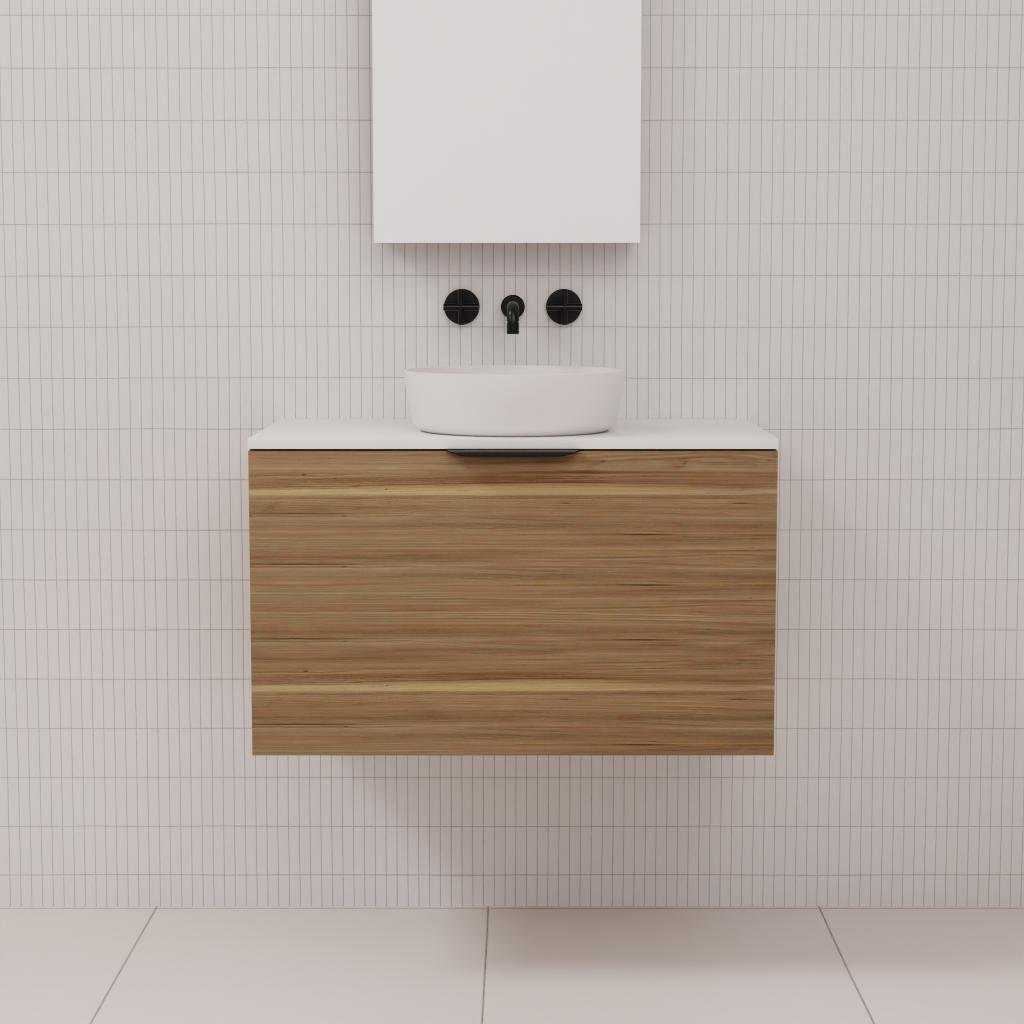 Zoe - 750mm Tuscan Oak Wall Hung Vanity