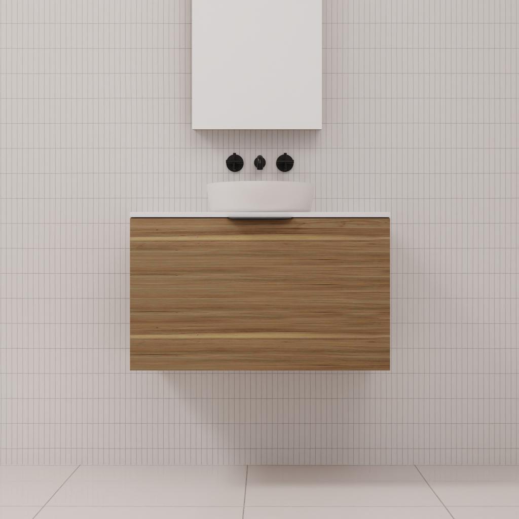 Zoe - 750mm Tuscan Oak Wall Hung Vanity