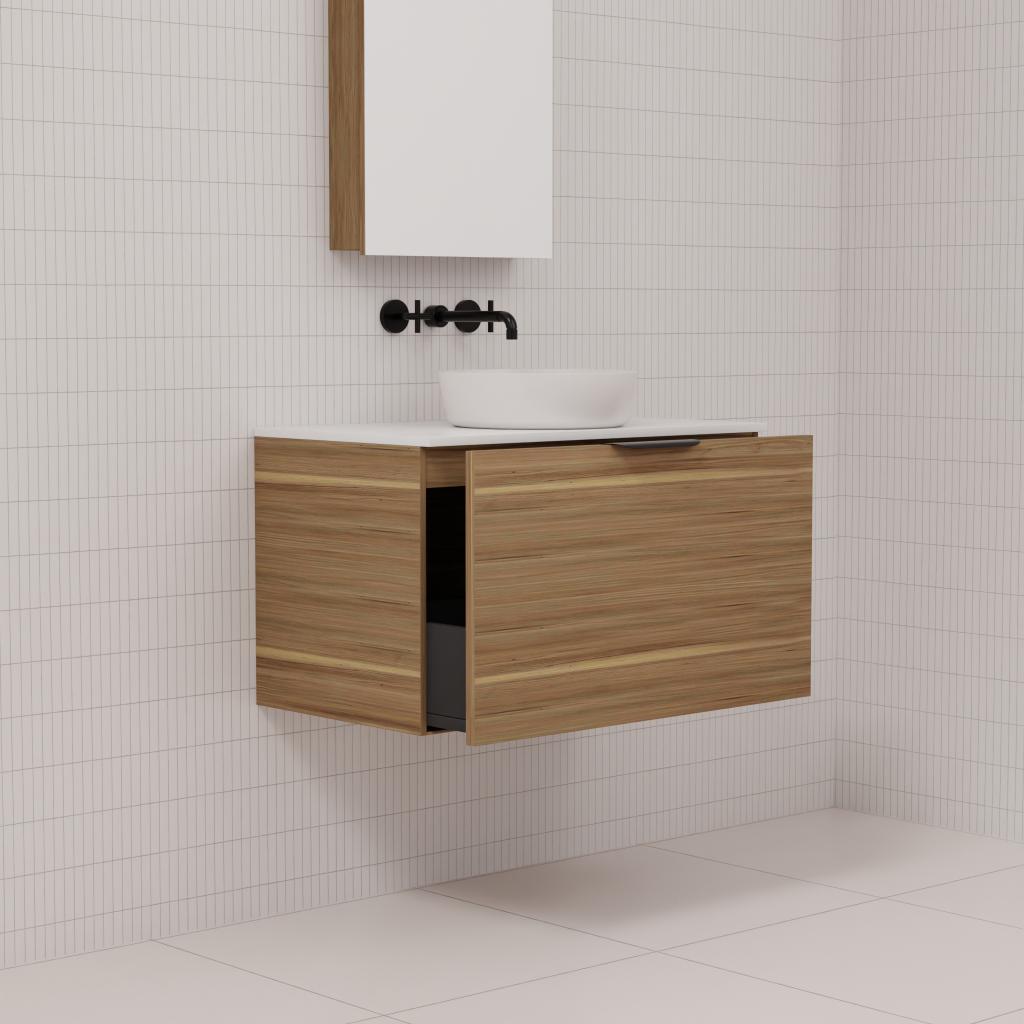 Zoe - 750mm Tuscan Oak Wall Hung Vanity