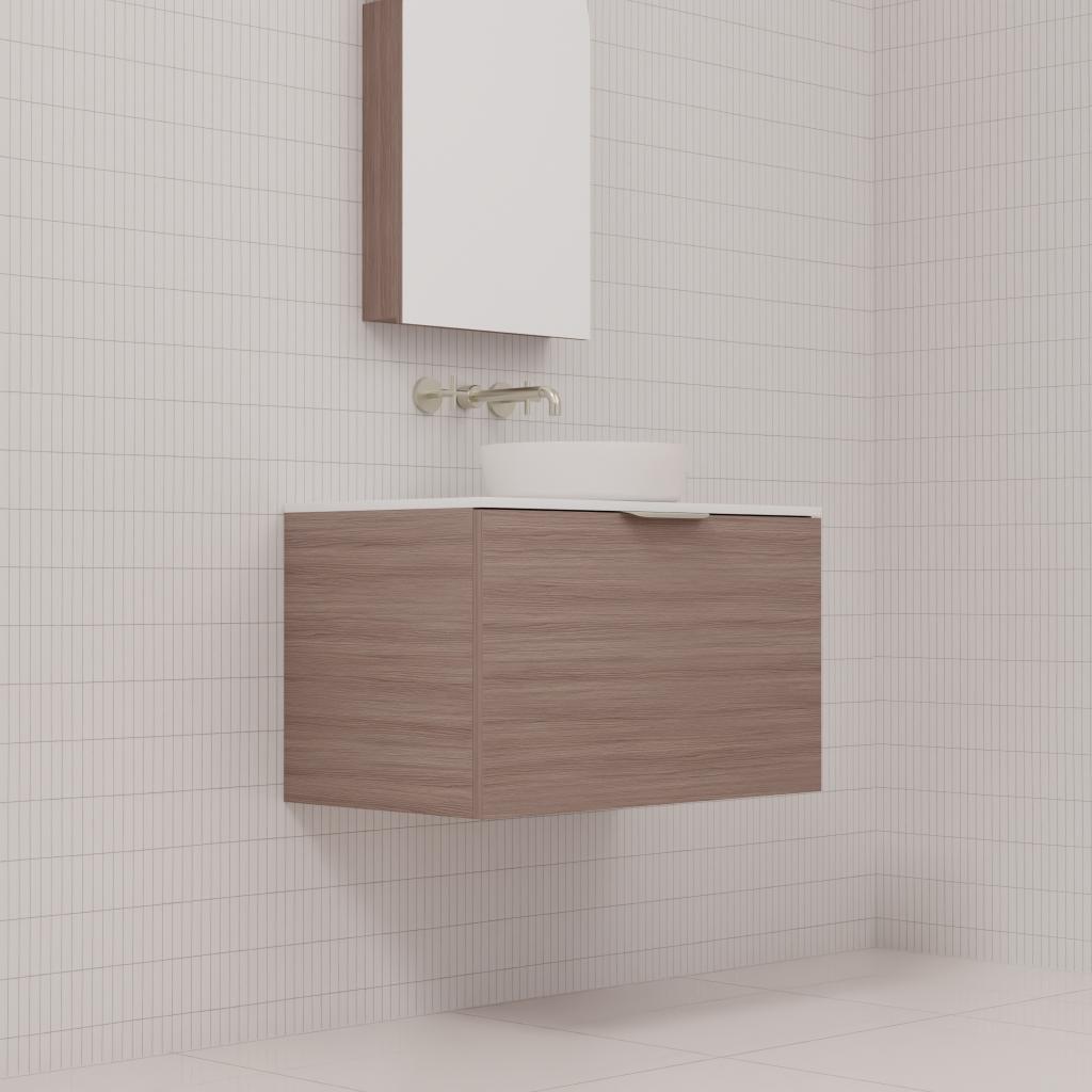 Zoe - 750mm Urban Oak Wall Hung Vanity