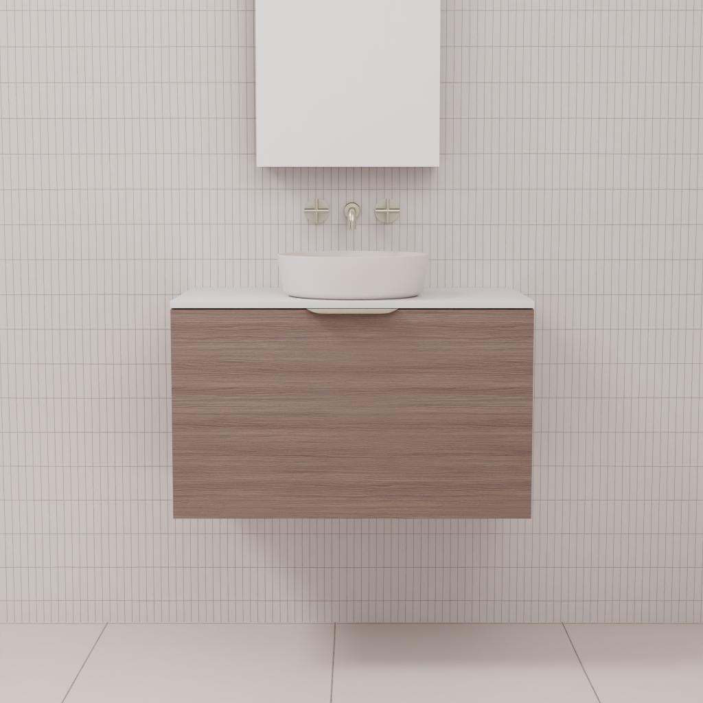 Zoe - 750mm Urban Oak Wall Hung Vanity