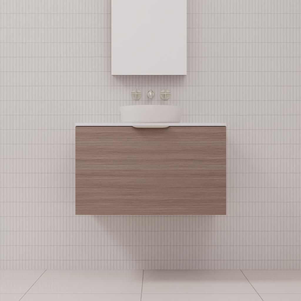 Zoe - 750mm Urban Oak Wall Hung Vanity
