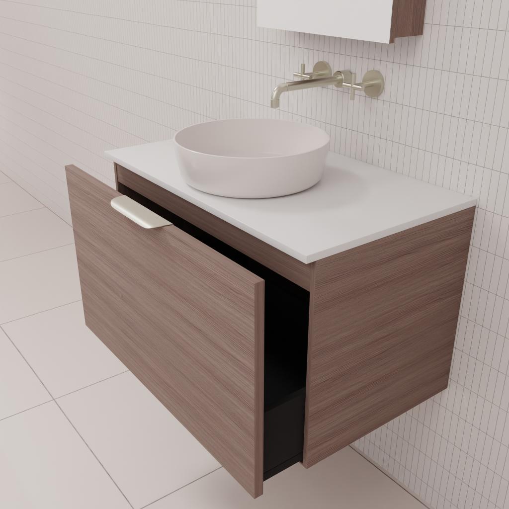 Zoe - 750mm Urban Oak Wall Hung Vanity