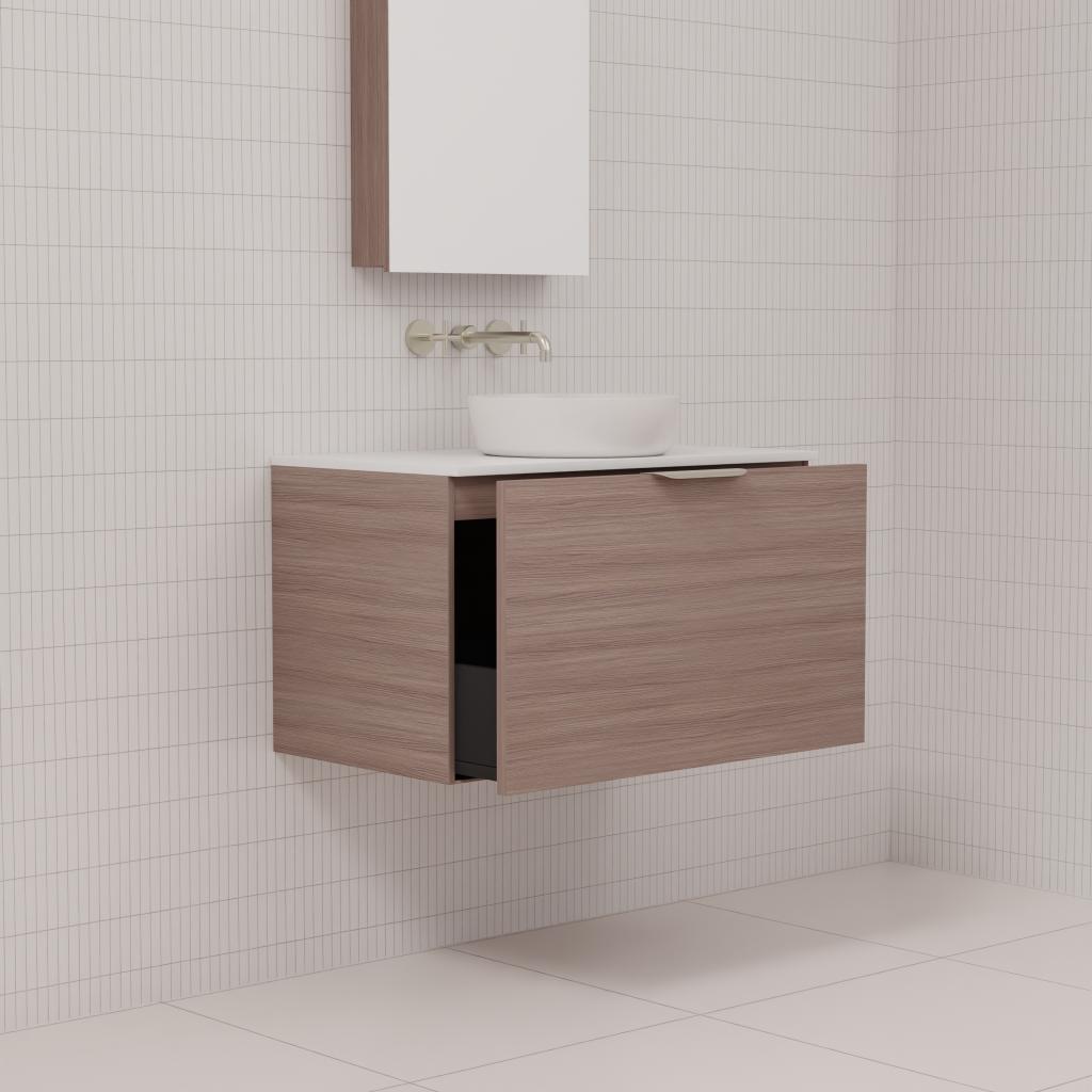 Zoe - 750mm Urban Oak Wall Hung Vanity