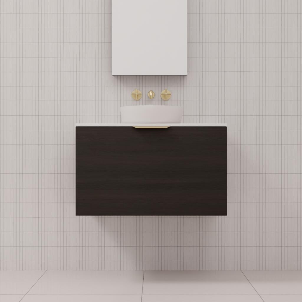Zoe - 750mm Smoked Onyx Wall Hung Vanity