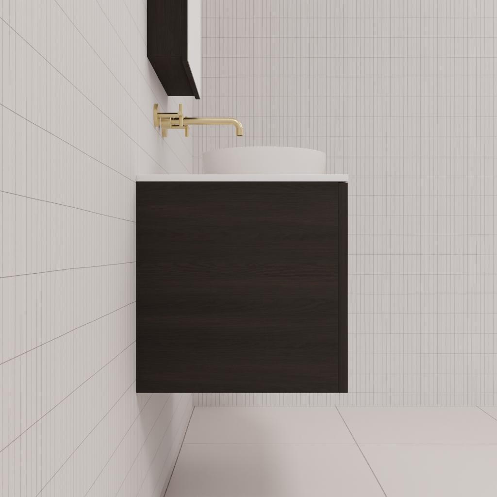 Zoe - 750mm Smoked Onyx Wall Hung Vanity