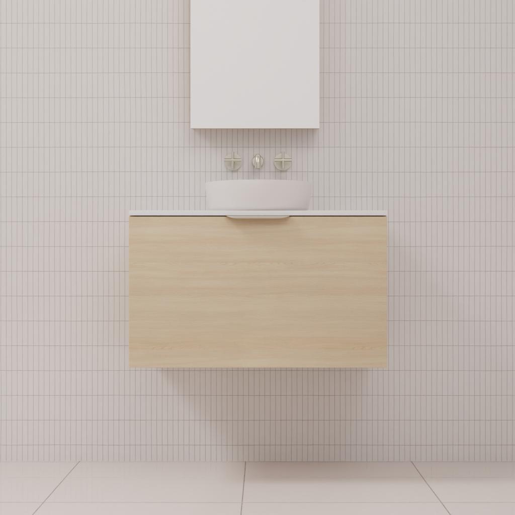 Zoe - 750mm Vero Oak Wall Hung Vanity