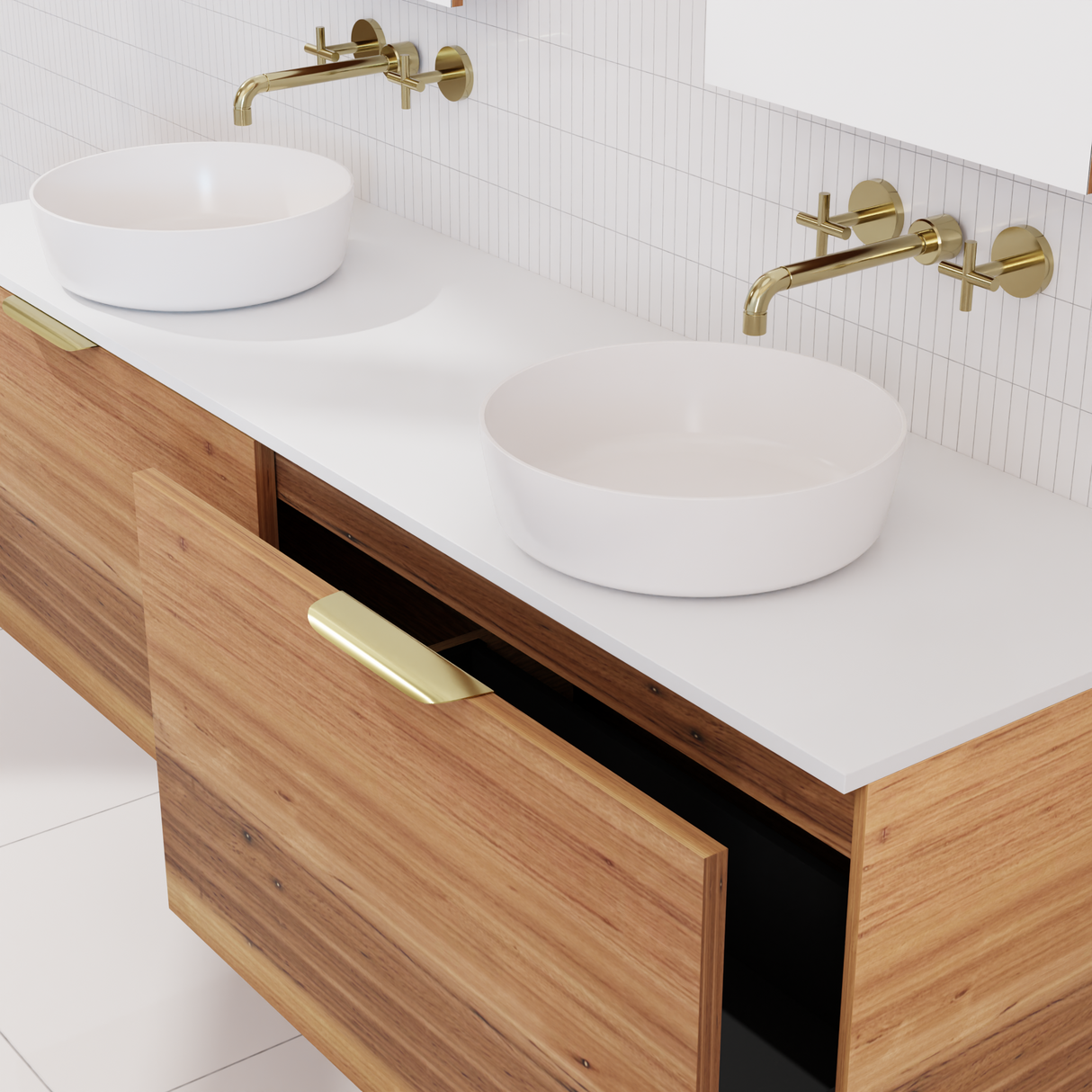 Zoe - 1500mm Blackbutt Wall Hung Vanity