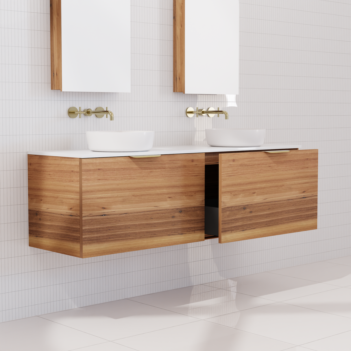 Zoe - 1500mm Blackbutt Wall Hung Vanity