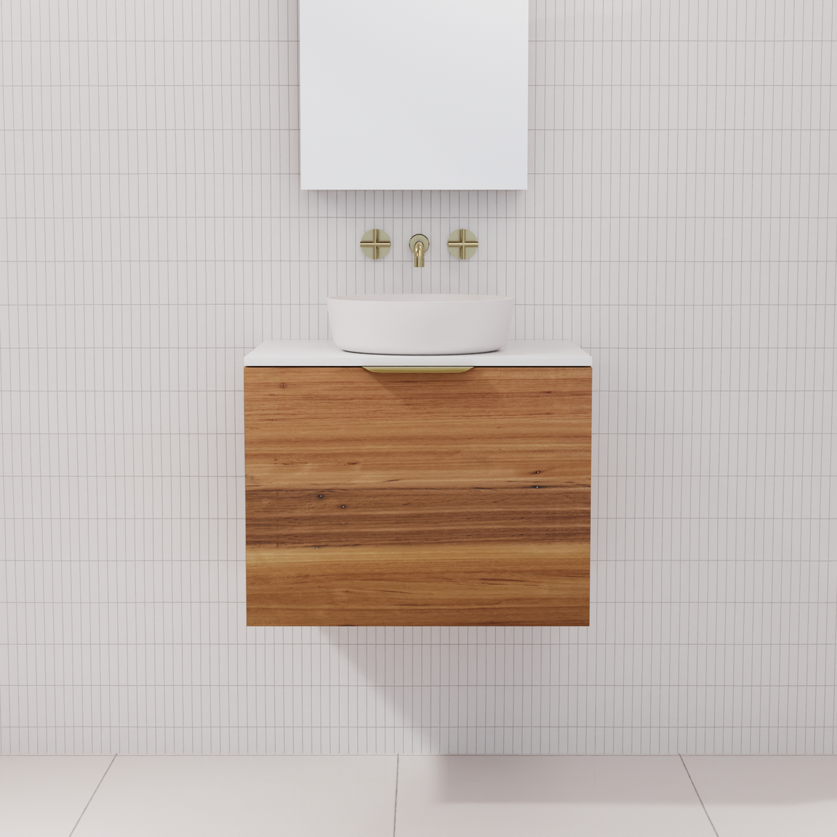 Zoe - 600mm Blackbutt Wall Hung Vanity