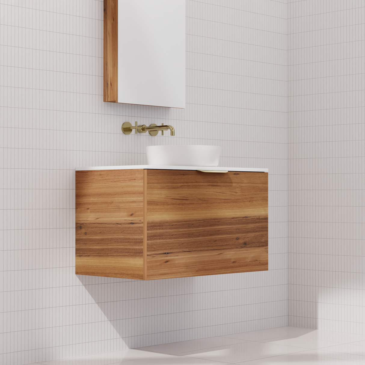 Zoe - 750mm Blackbutt Wall Hung Vanity