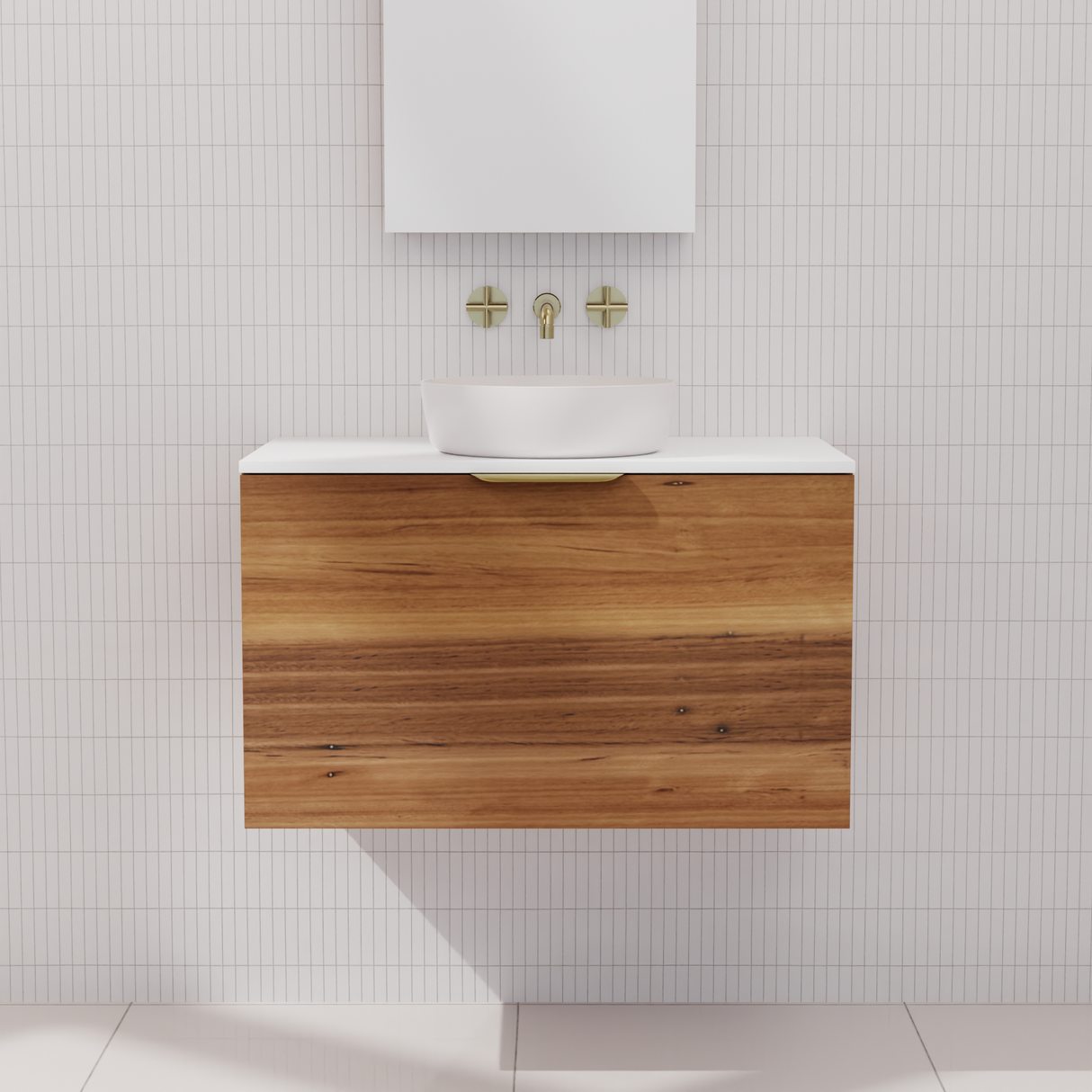 Zoe - 750mm Blackbutt Wall Hung Vanity