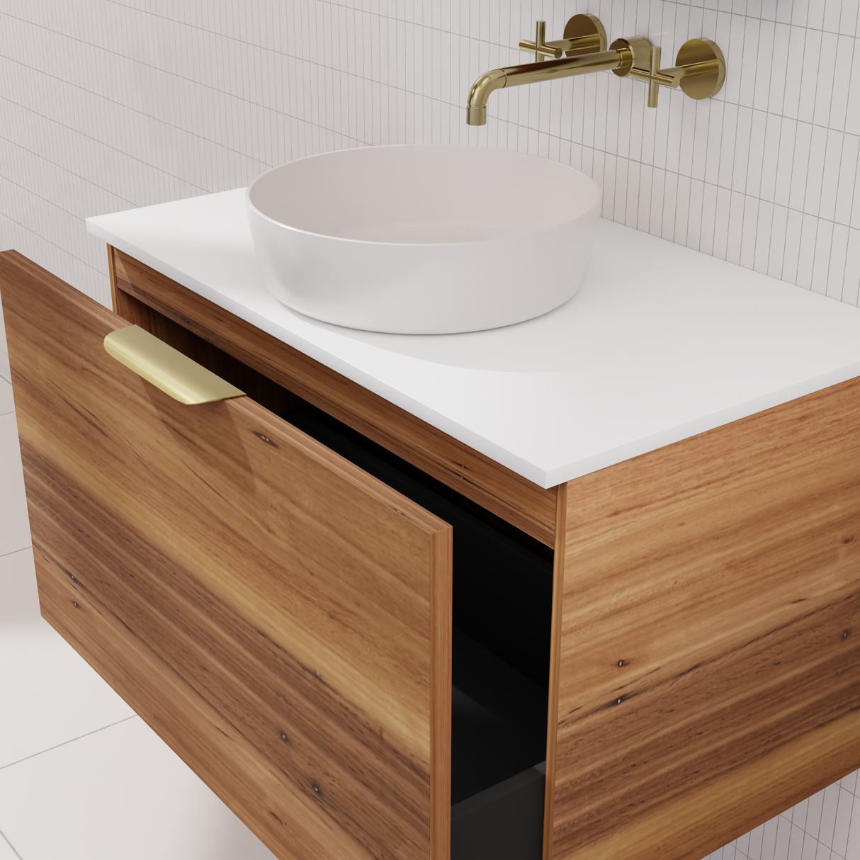 Zoe - 750mm Blackbutt Wall Hung Vanity