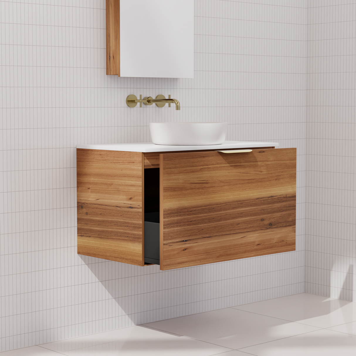 Zoe - 750mm Blackbutt Wall Hung Vanity