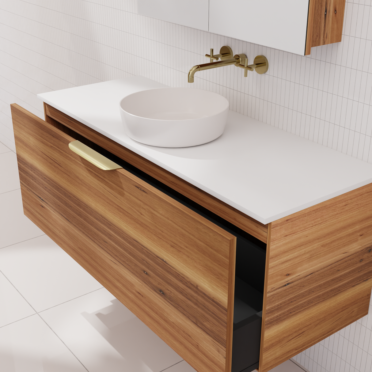 Zoe - 1200mm Blackbutt Wall Hung Vanity